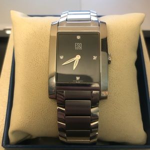 Movado ESQ Swiss Diamond Black Face Men’s Watch